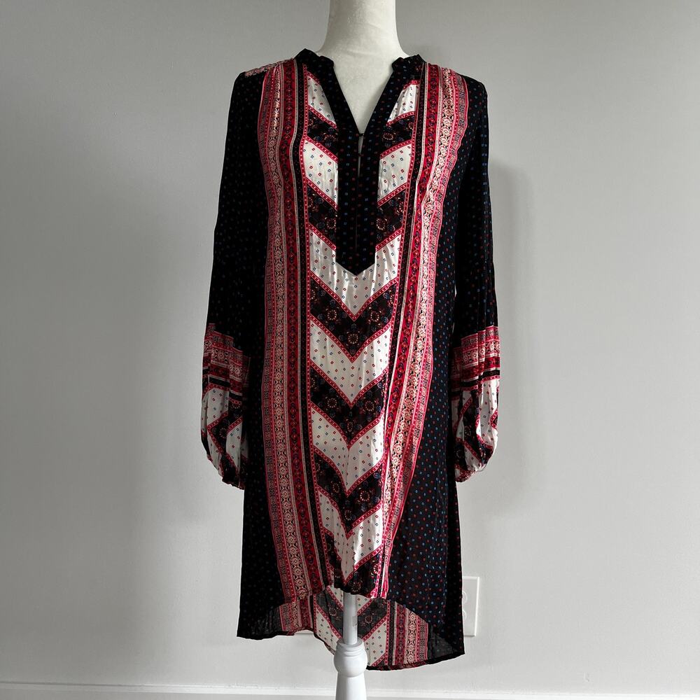 Free People Revolve Peace Maker Boho Dress Black Combo XS